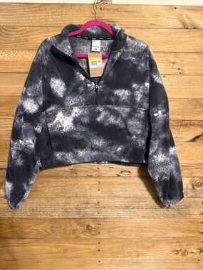 Nike Therma-FIT Gray & Pink Zip Fleece Pullover